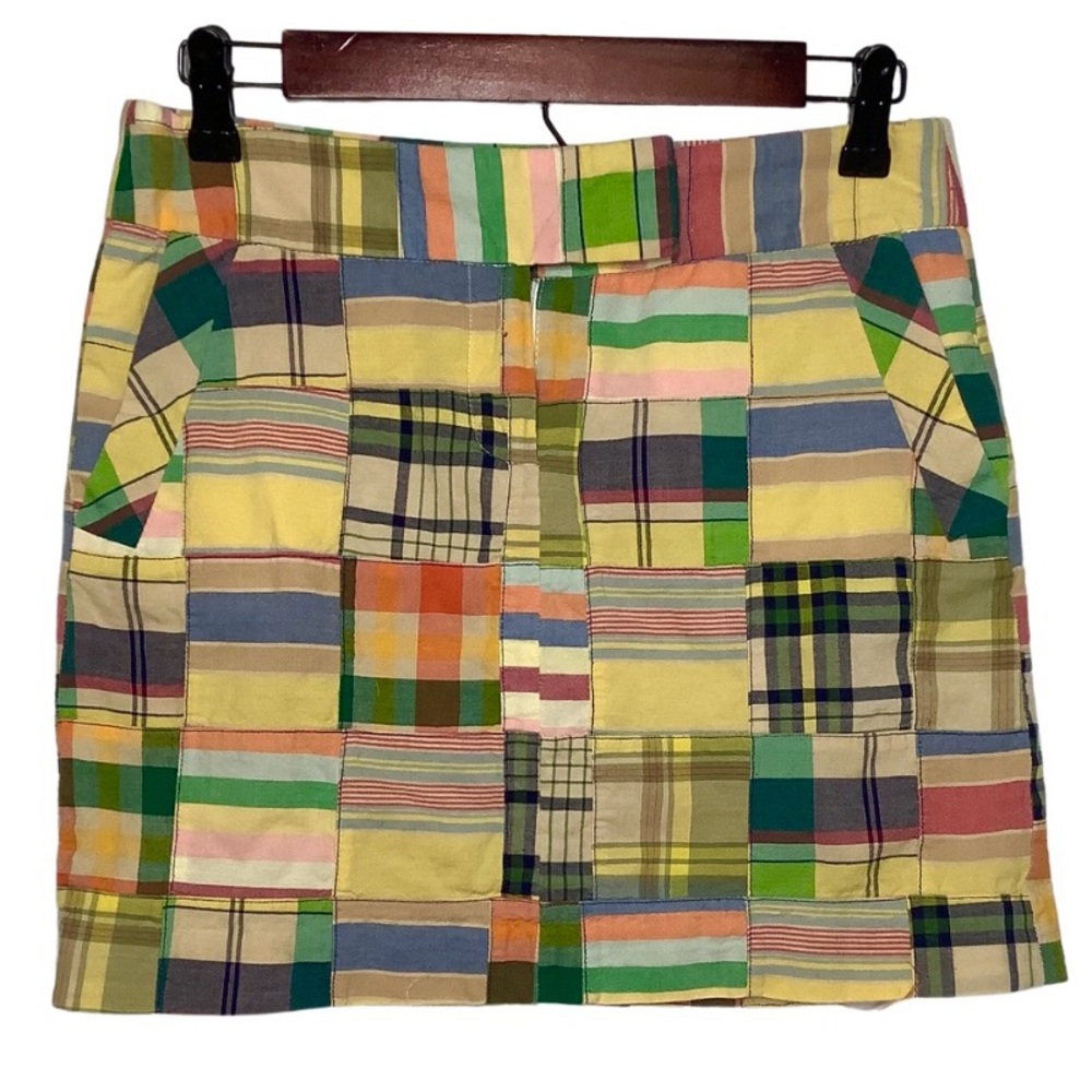 J. Crew Madras Patchwork Plaid Mini - image 1